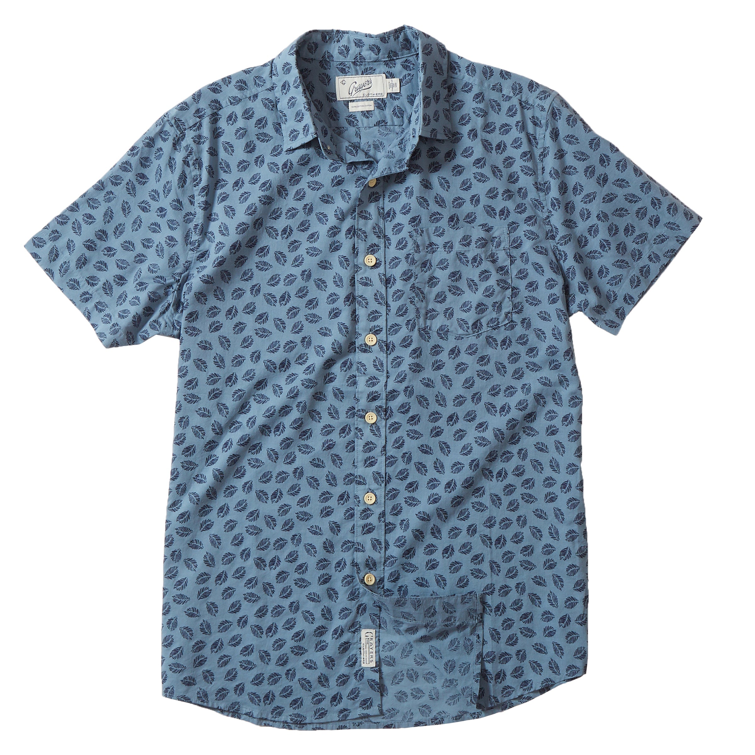 Portofino Featherweight Printed Short Sleeve - Aegean Blue (Final Sale)*