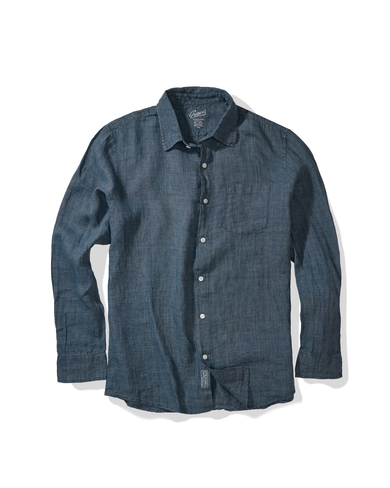 Positano Linen Shirt - Faded Navy