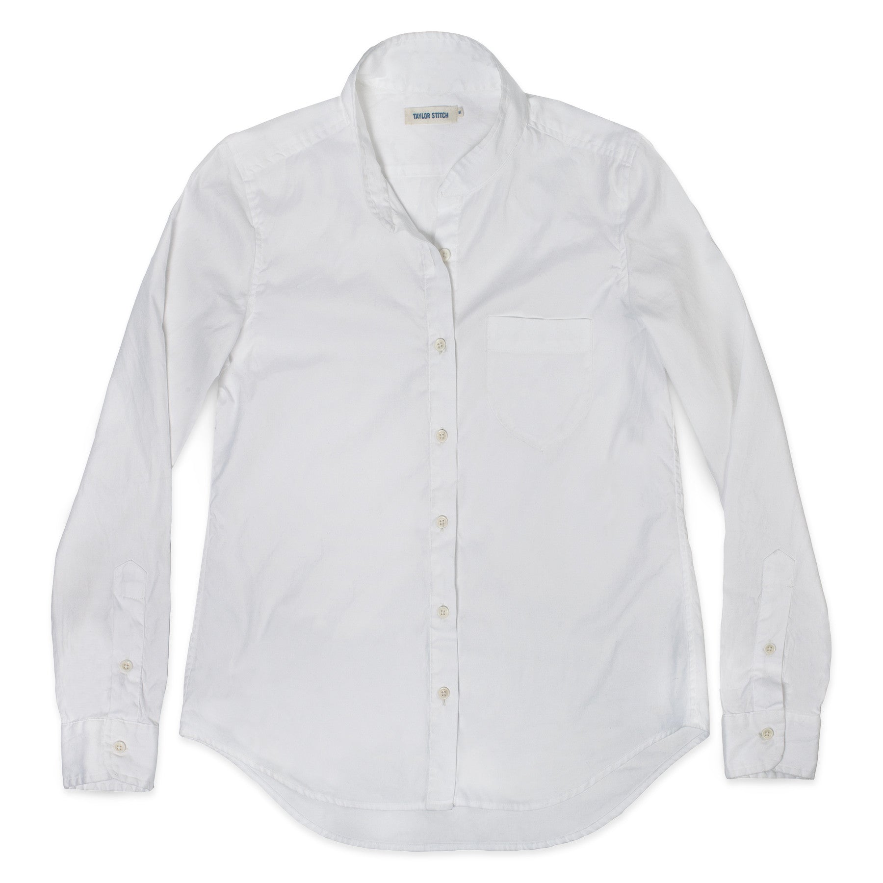 The Caroline in White Pinpoint Oxford