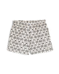 White Sunwhirl Print Swim Trunk