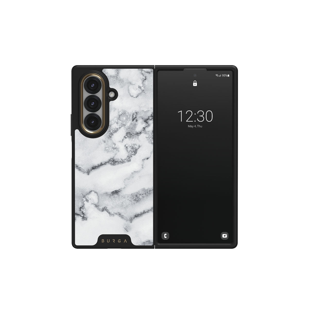 White Winter - Classy Marble Samsung Galaxy Z Fold 7 Case