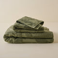 Winter Moss Floral Jacquard Towel