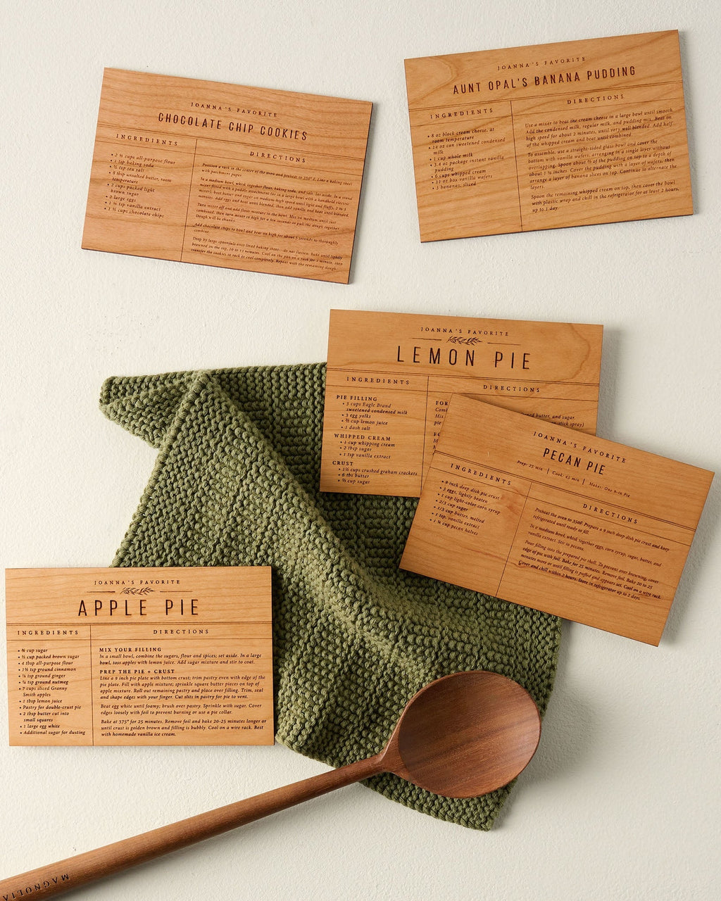 Wooden Recipe Card