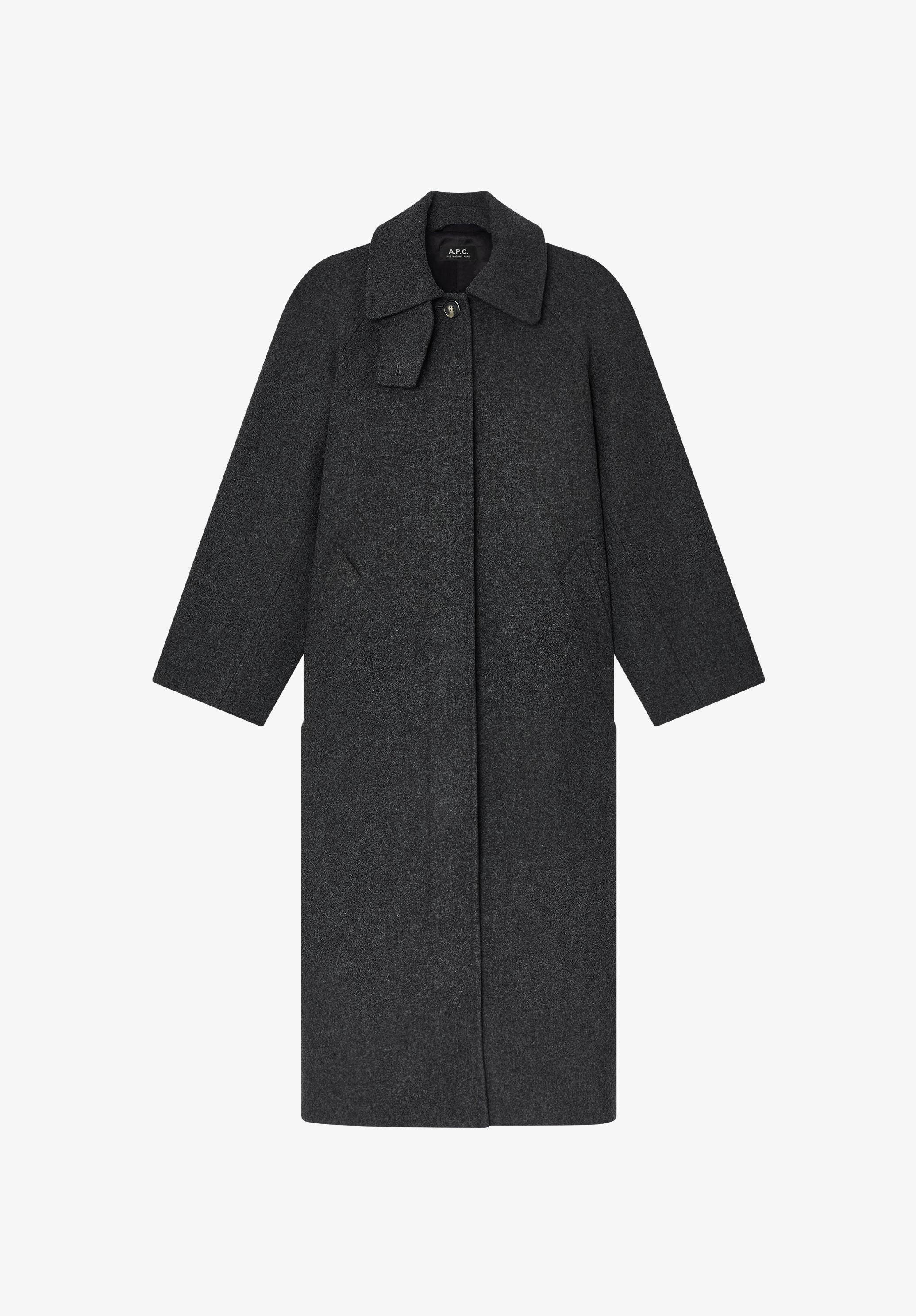 manteau droit manches raglant
