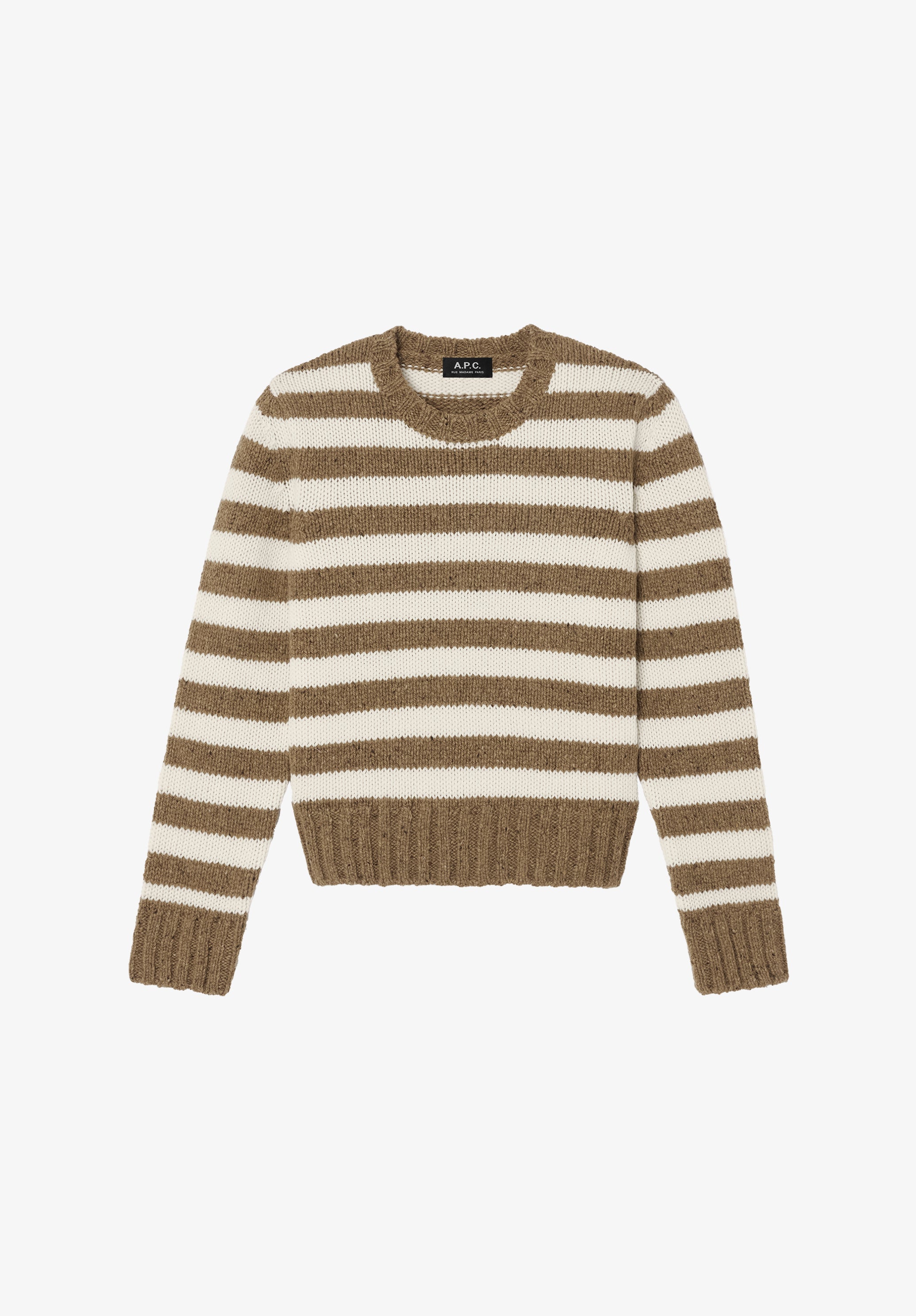 Pull rayé moucheté