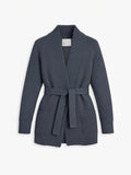 Women's Travel Merino Waffle Belted Cardigan - Denim Blue