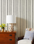 Two Tone Stripe Grasscloth Wallpaper By Nathan Turner