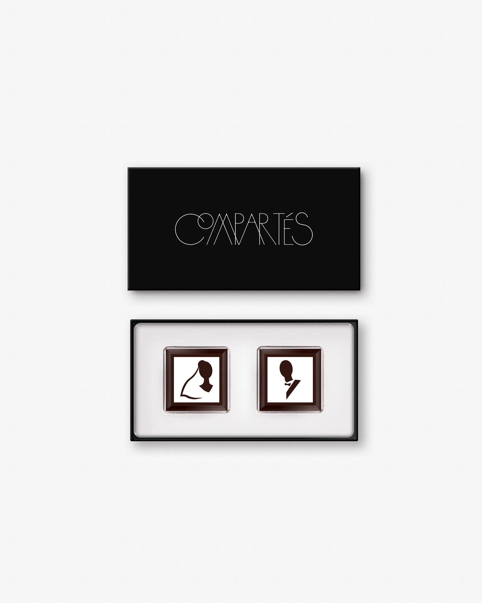 Chocolate Wedding Favor - 2 Piece Chocolate Box