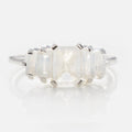 Moonstone Deco Ring in Silver