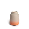 Wide Vase in Fog and Tangerine