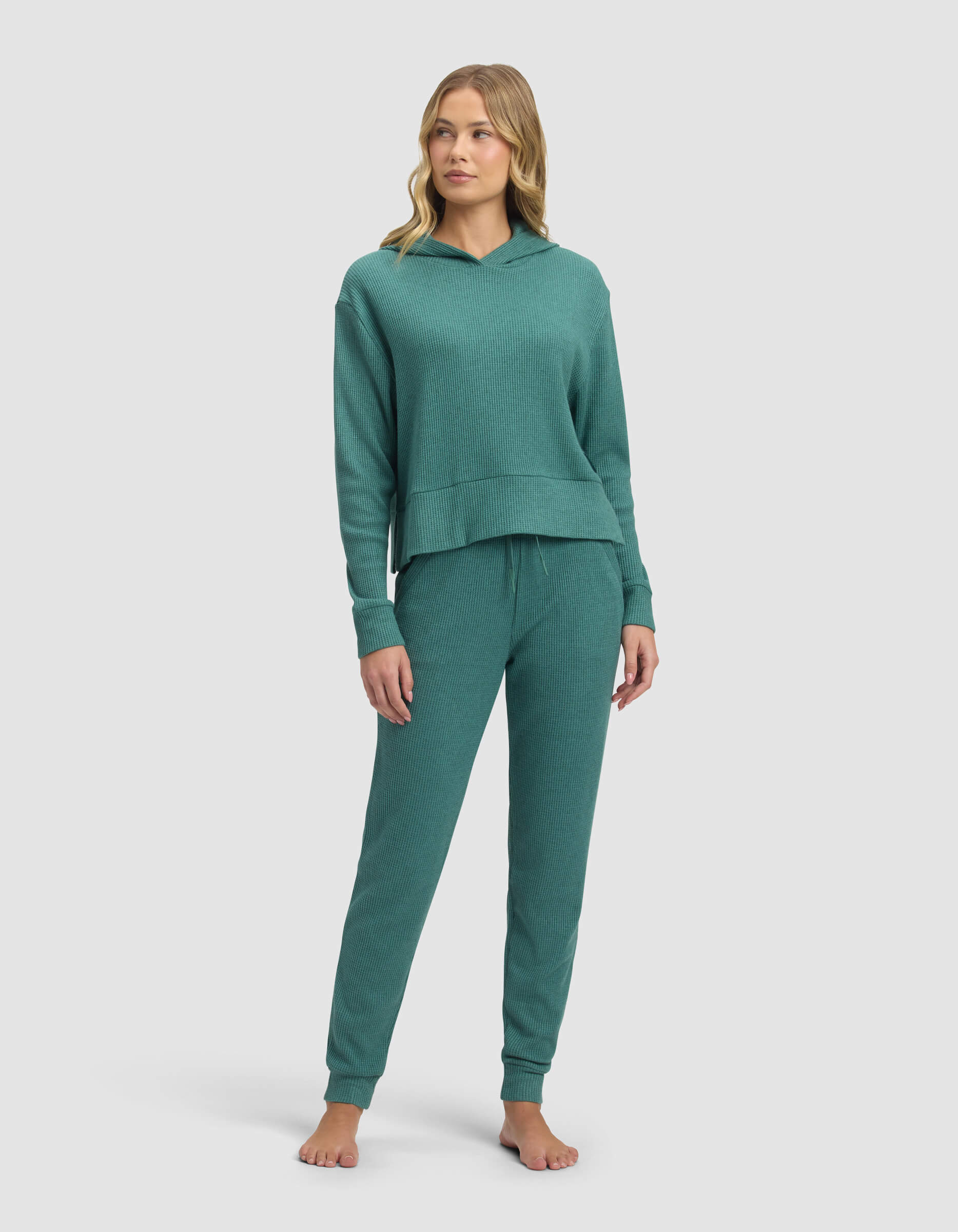 Women's Blake Waffle Hoodie & Jogger Set