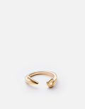 Thin Fish Hook Ring, 10k Solid Gold