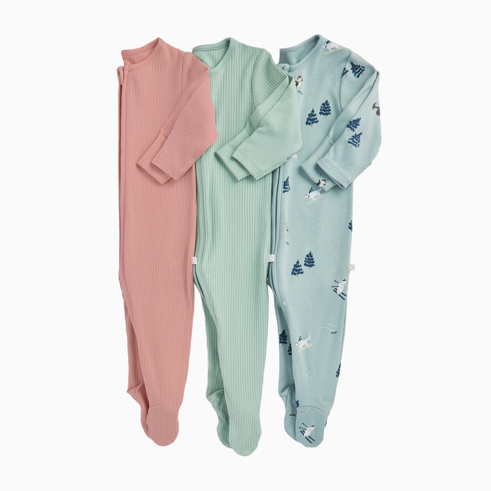 Ski Clever Zip Sleepsuit 3 Pack