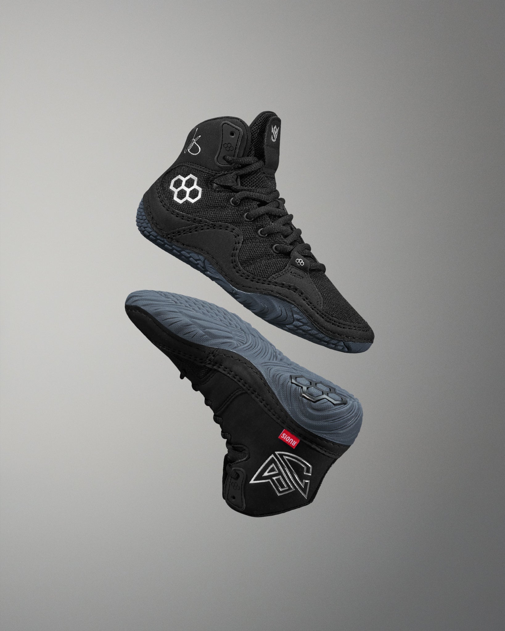 JB1 Youth Wrestling Shoes - Black Metal