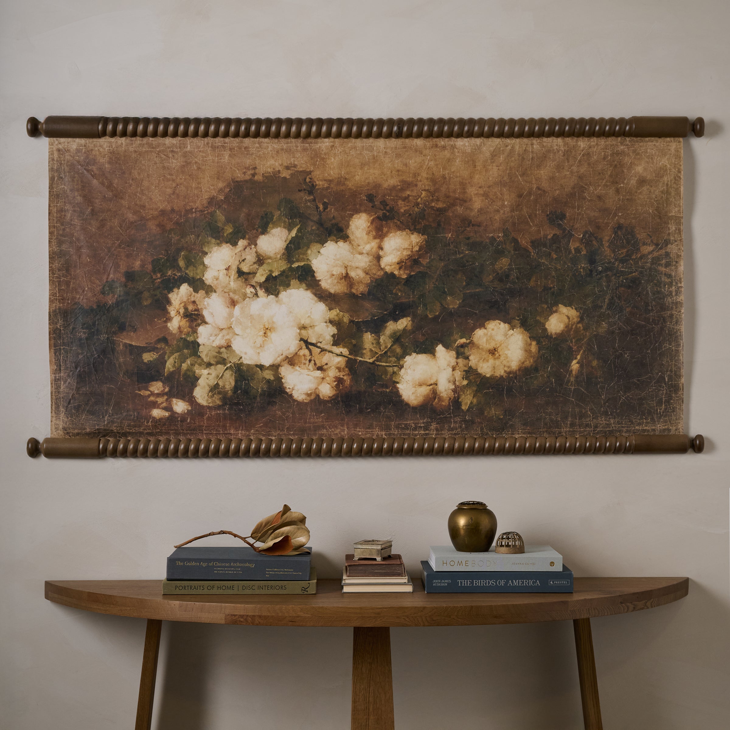 Vintage Botanical Bouquet Tapestry