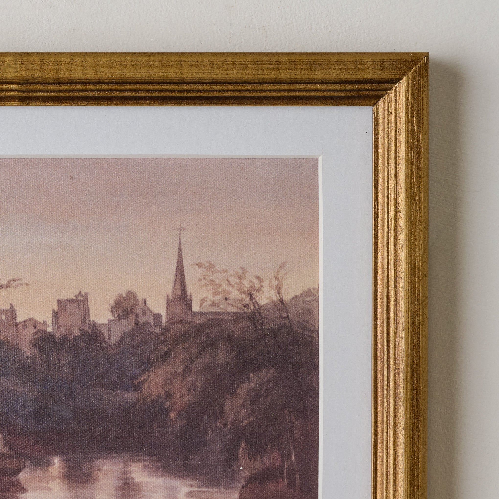 Steeple On the Water Framed Print