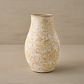 Distressed Tan Floral Vase