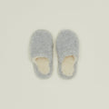 Fuzzy Wool Slippers - Light Grey