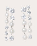 Pearl & Zirconia 'In Search of Lost Time' Drop Earrings