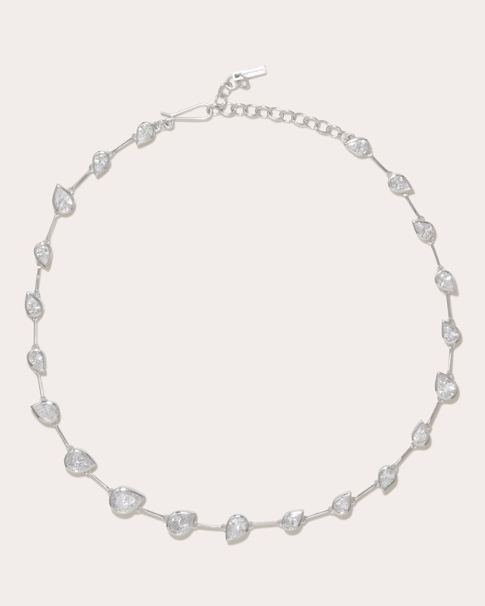 Myriad Rhodium-Plated Silver and Cubic Zirconia Necklace