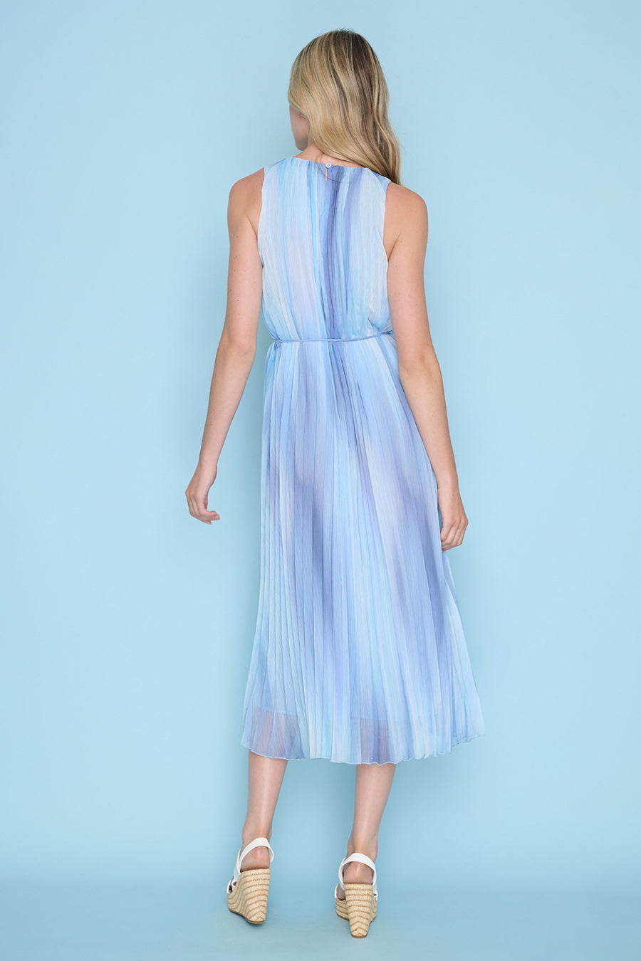 Sleeveless Pleated Dress