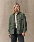 Women's Reverse Sateen Jac-Shirt - Service Green