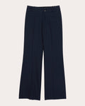Pinstripe Straight-Leg Flare Trousers