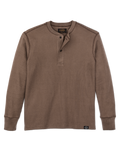 Waffle Knit Henley - Brown