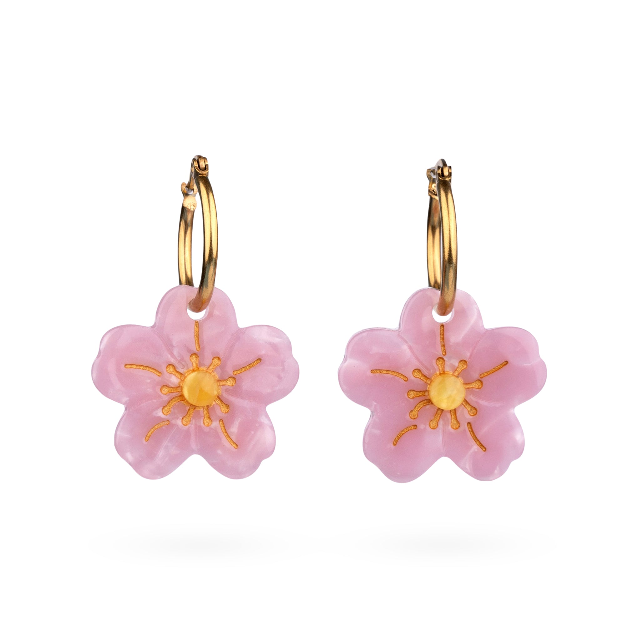 Coucou Suzette Flower Hoop Earrings - Sakura