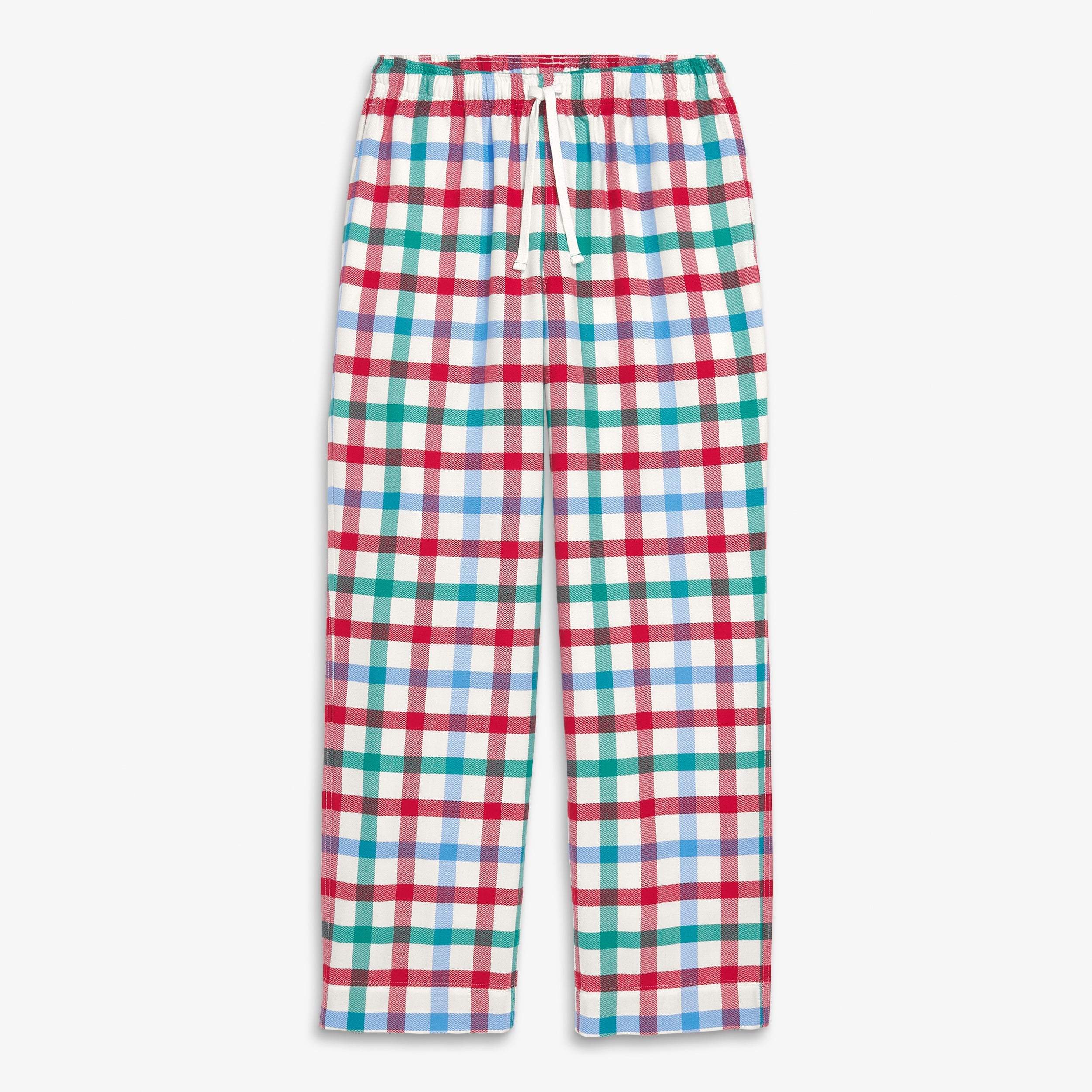 Adult flannel PJ pant in peppermint plaid (unisex fit)