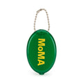 Colorful MoMA Vinyl Coin Pouch - Green/ Yellow