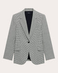 Lynnia Plaid Wool Twill Slim Blazer