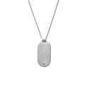Tag Curb Chain Necklace - Sterling Silver