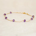 February Amethyst Birthstone Bracelet