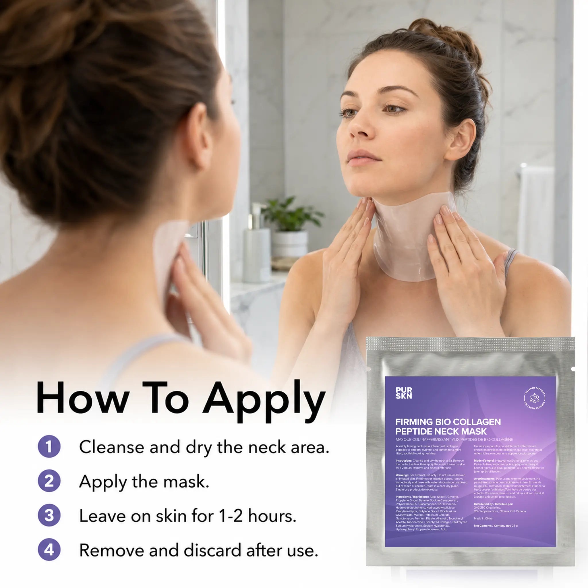 Anti-Age Firming Bio Collagen Peptide Neck Mask
