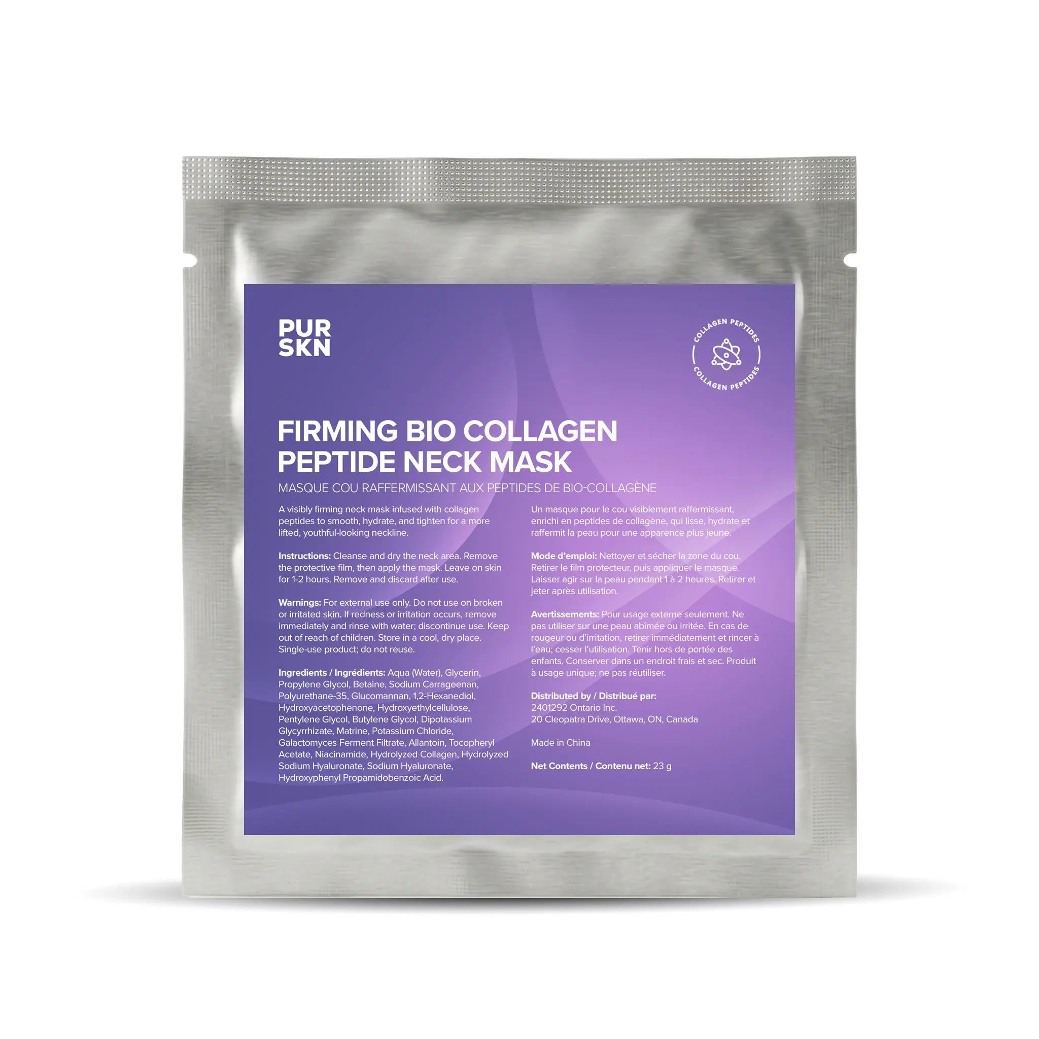 Anti-Age Firming Bio Collagen Peptide Neck Mask