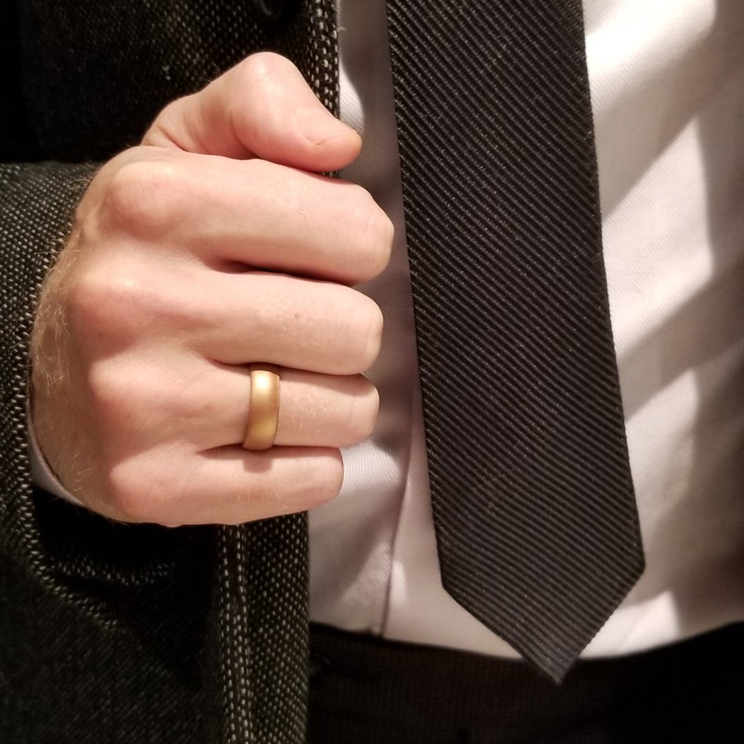 Antique Gold Breathable Silicone Ring