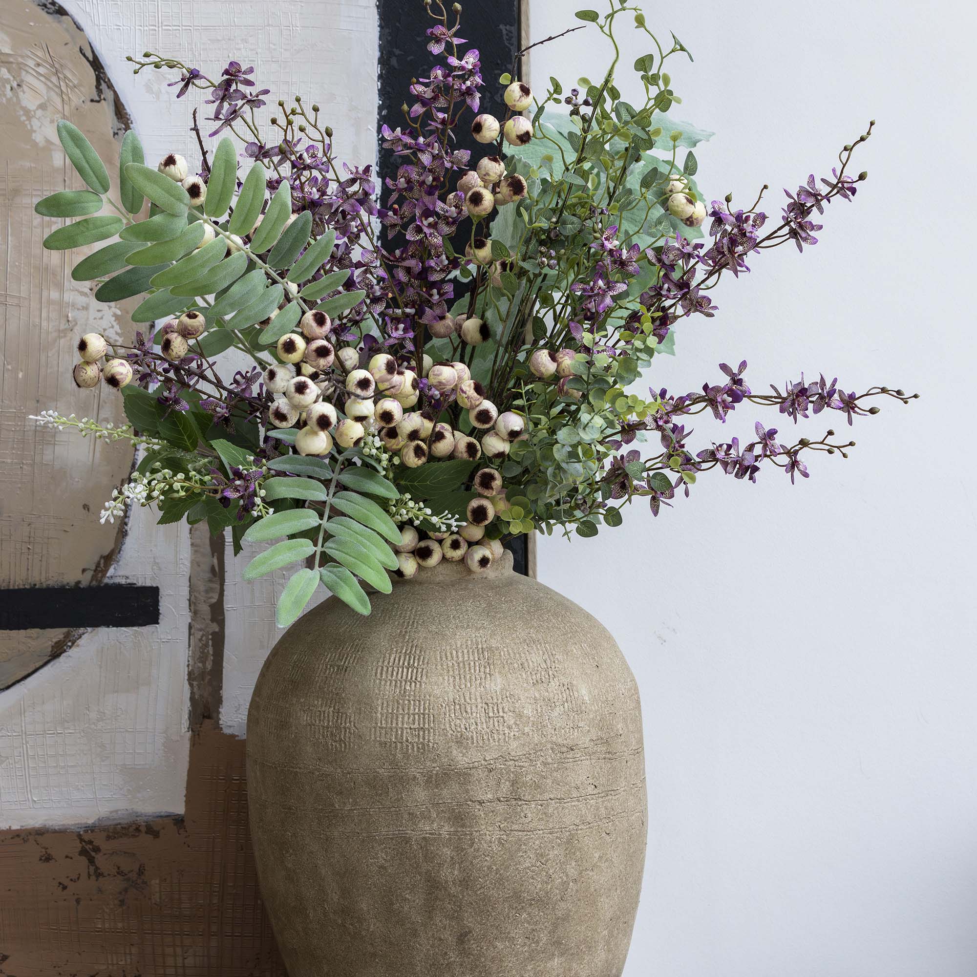 Faux Wild Orchid Bunch