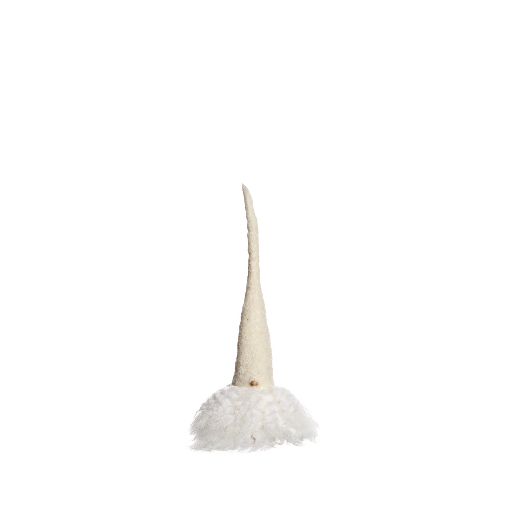 9" Gnome with Wood Base and White Cap