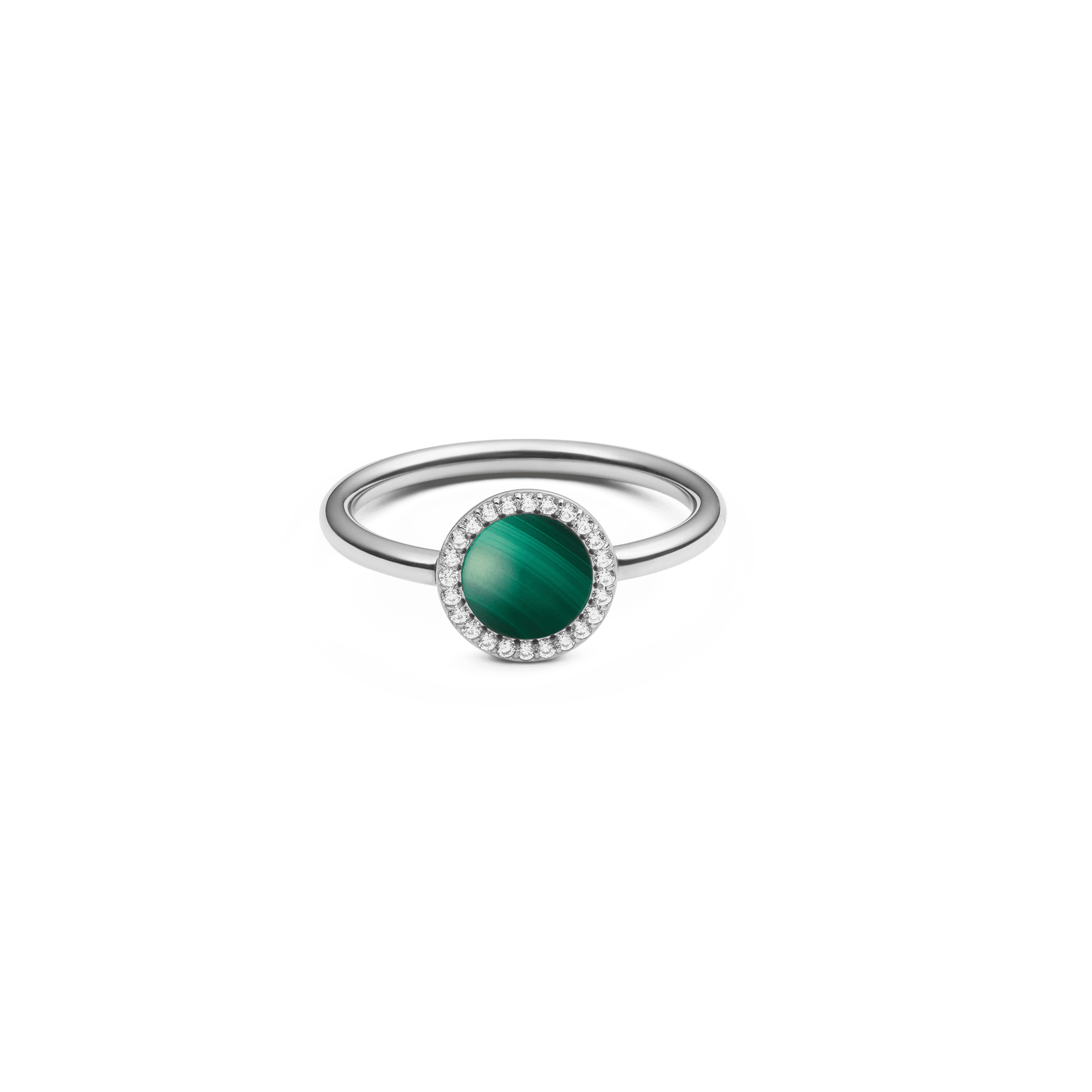 Audrey Ring Malachite Silver