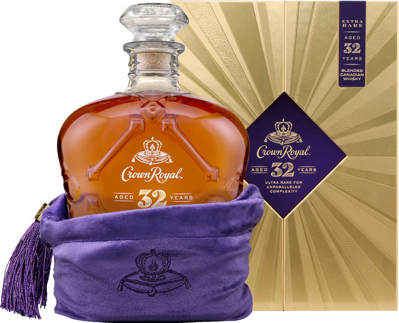 Crown Royal Aged 32 Years Extra Rare Blended Canadian Whisky