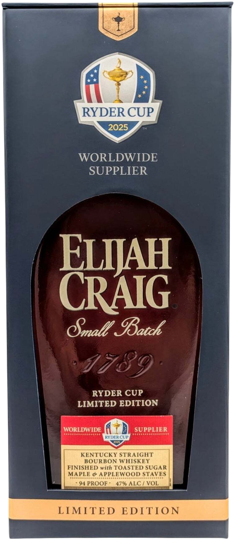Elijah Craig Ryder Cup 2025 Limited Edition Kentucky Straight Bourbon Whiskey