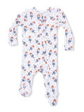 Ribbed 2-Way Zip Footie, Astro Pop