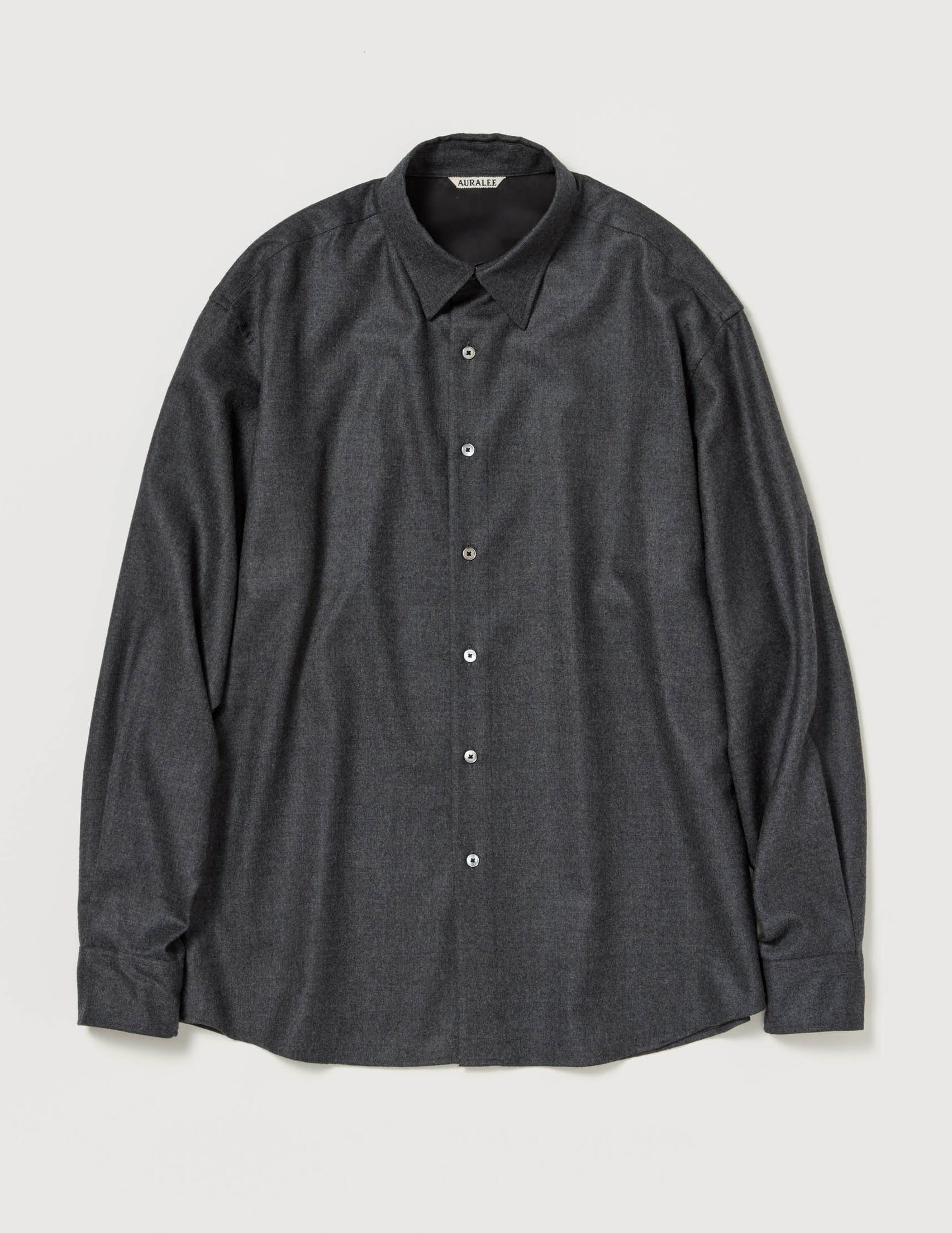 Super Light Wool Shirt in Top Charcoal