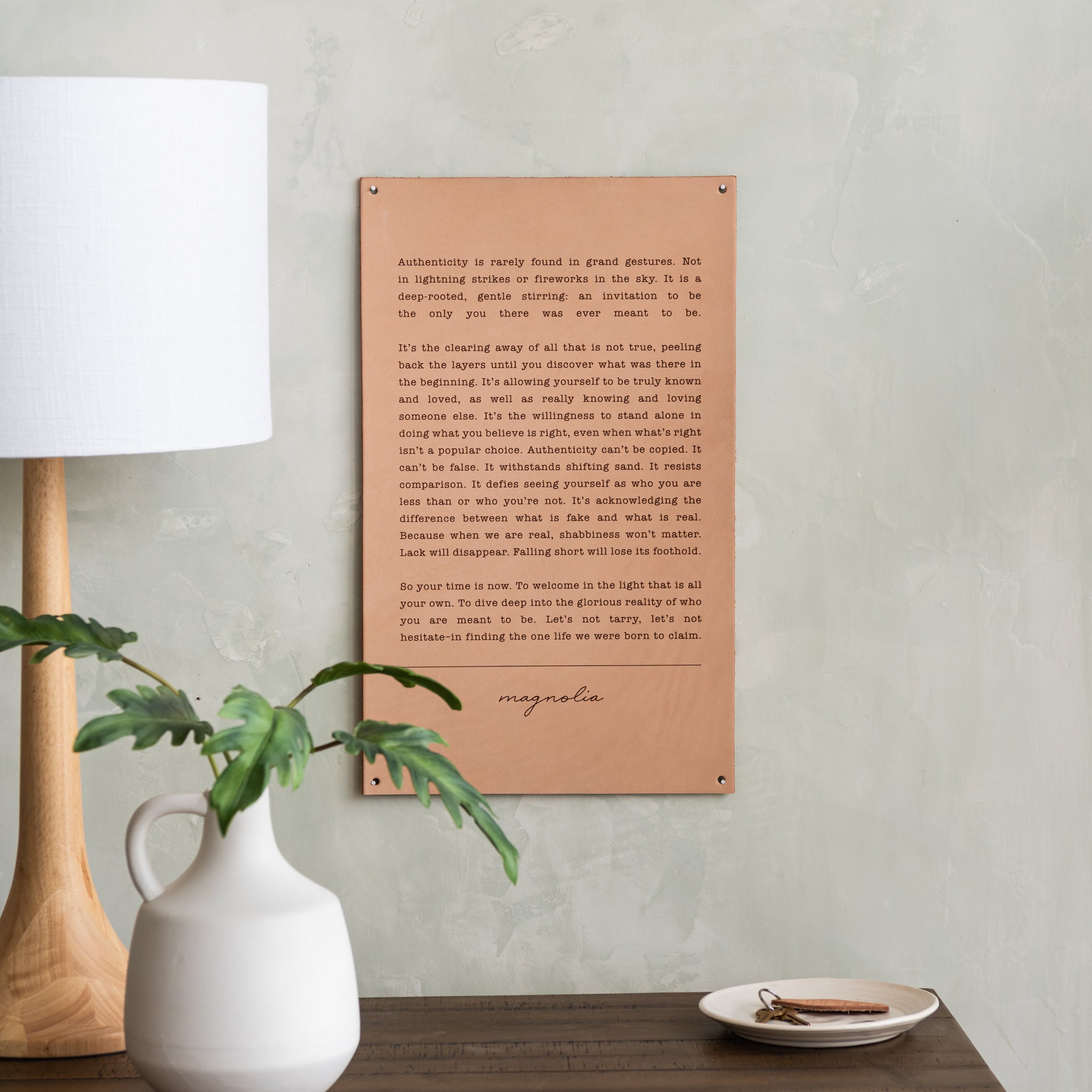 Authenticity Leather Sign