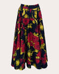 Avani Floral Poplin Paneled Midi Skirt