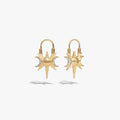 Spiked Triple Moon Earrings