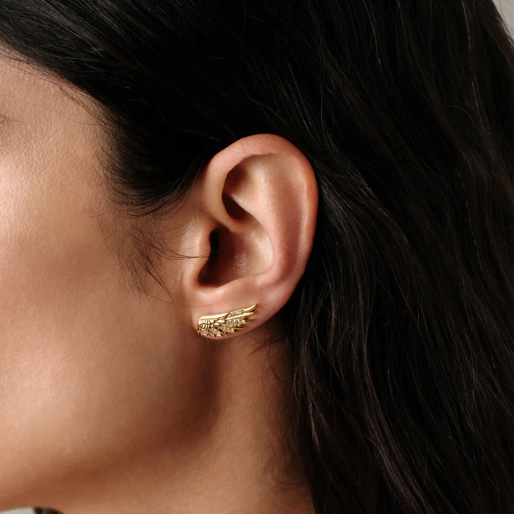 Sapphire Wing Ear Climber