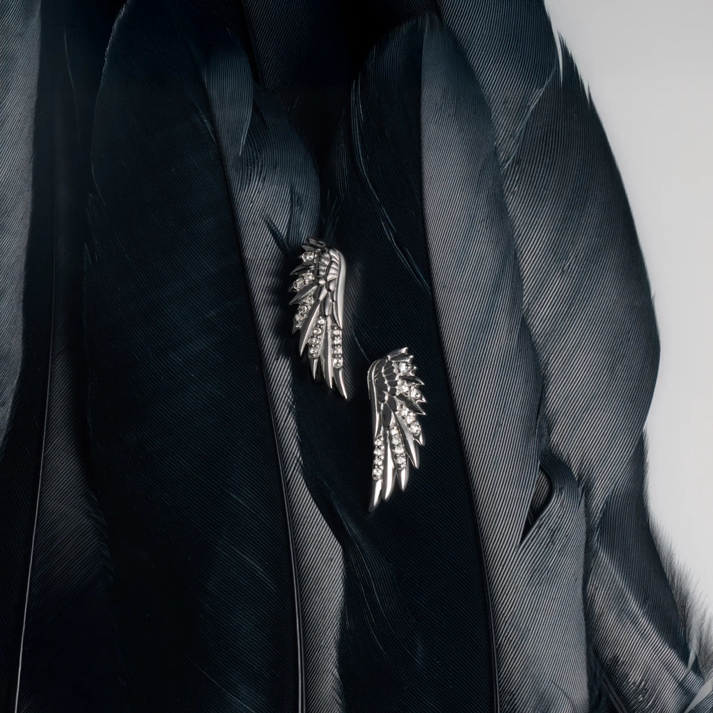 Sapphire Wing Ear Climber