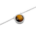 Audrey Necklace Tiger Eye Silver